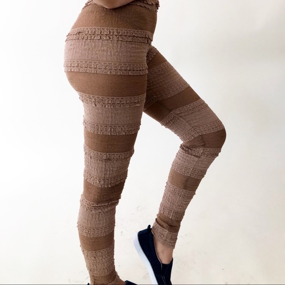 Brown crackle leggings - Picture 2 of 8